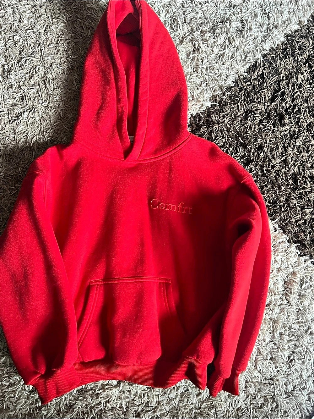 Comfrt Signature Hoodie Red Pullover Size Large